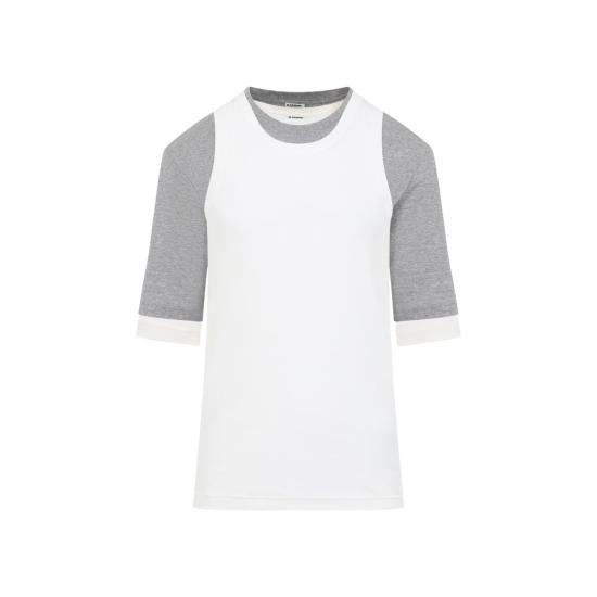 25FW 질샌더 반팔 티셔츠 J47FV0109 JTN357 971 GREY