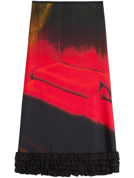 25SS 질샌더 미디 스커트 J03MA0231 J20303 976 RED