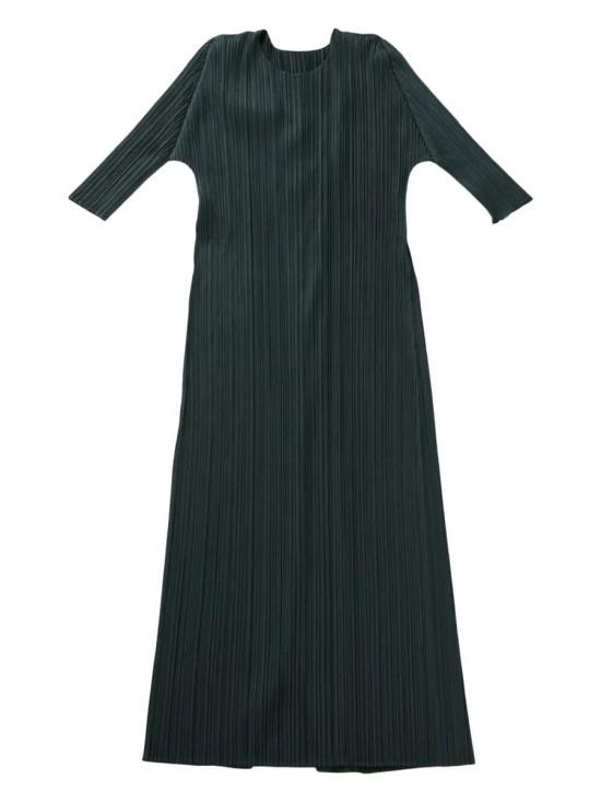 25SS 플리츠플리즈 미디 원피스 PP56JH434 62 GREEN