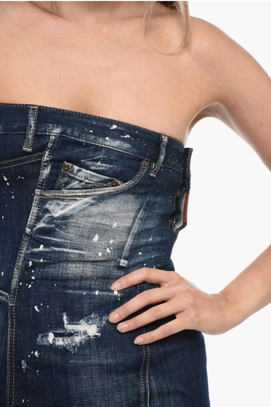  디스퀘어드2 숏 원피스 S72CV0442 S30342 470 Blue - DSQUARED2