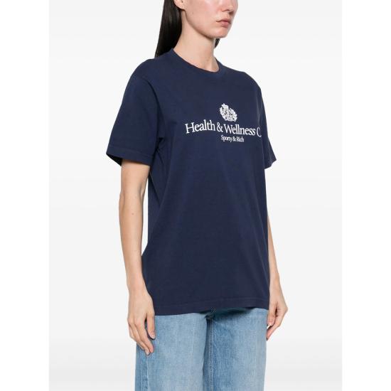 25SS 스포티앤리치 반팔 티셔츠 TO043612241BL DKNAV BLUE - SPORTY & RICH