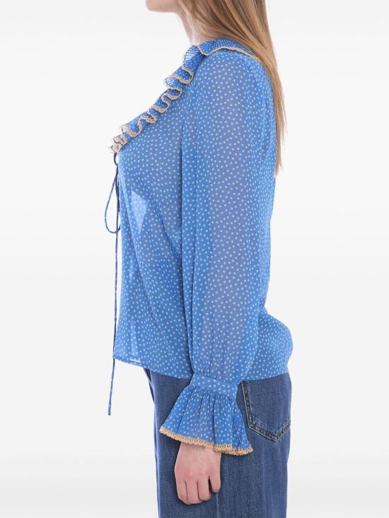 25SS 발렌티노 가라바니 블라우스 6B0AB7H1 9B7DEP Clear Blue - VALENTINO GARAVANI