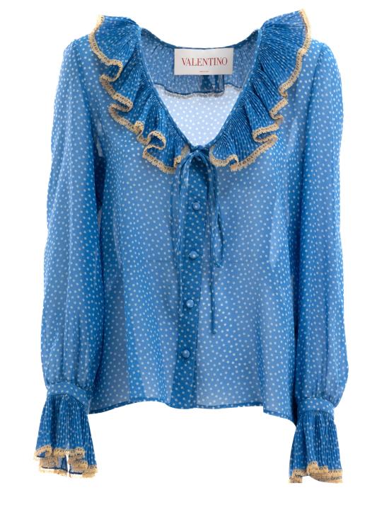 25SS 발렌티노 가라바니 블라우스 6B0AB7H1 9B7DEP Clear Blue