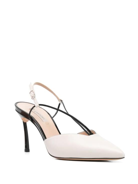 25SS 카사데이 힐/펌프스 1G625J080TT0503A023 ECRU BLACK - CASADEI