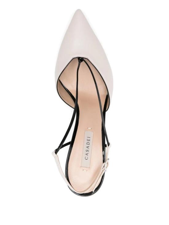 25SS 카사데이 힐/펌프스 1G625J080TT0503A023 ECRU BLACK - CASADEI