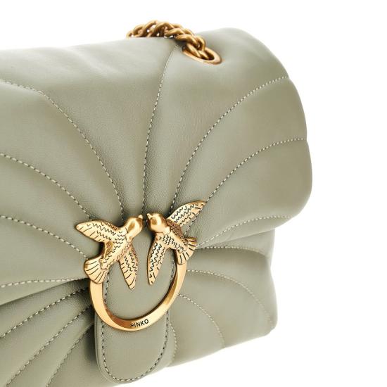  핑코 크로스백 PINKO 러브 클래식 퍼프백 여성 그린 - PINKO
