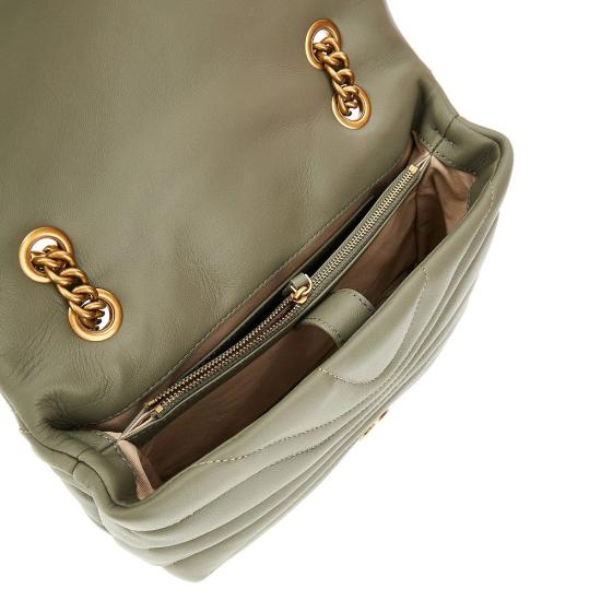  핑코 크로스백 PINKO 러브 클래식 퍼프백 여성 그린 - PINKO