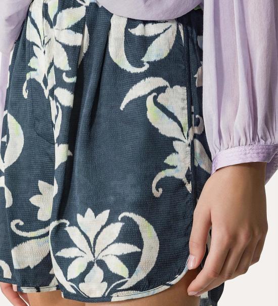  포르테포르테 데님 숏팬츠 Forte Forte 버뮤다 새틴 쇼츠 Oltremare - FORTE FORTE