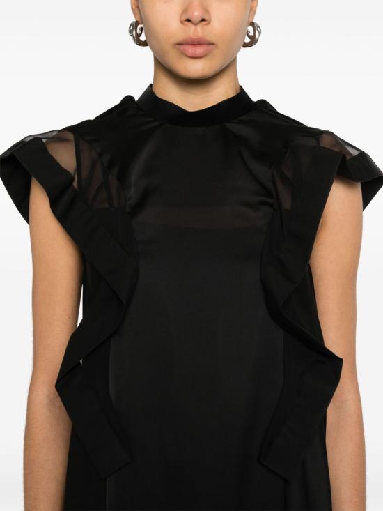 25SS 사카이 미디 원피스 2507841 001 Black - SACAI