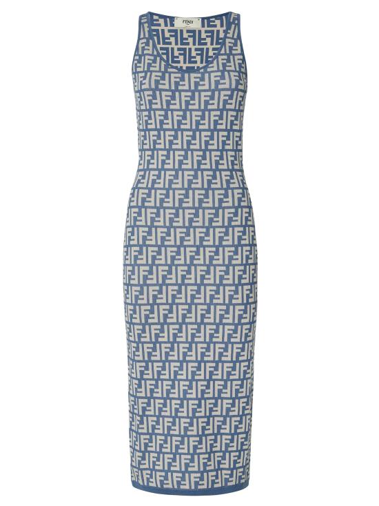 25SS 펜디 미디 원피스 FZDD38 AUHWF1SB5 Azzuro