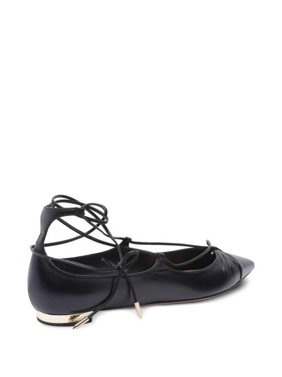25SS 아쿠아주라 플랫 슈즈 GBIFLAA0NNGBLACK Black - AQUAZZURA