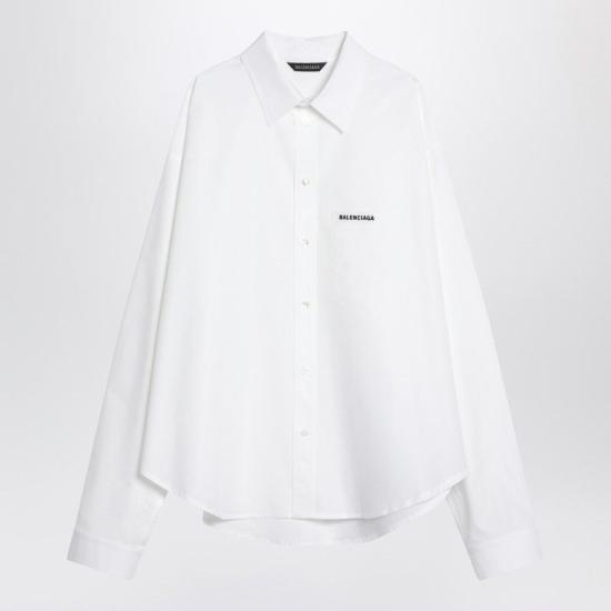 25SS 발렌시아가 셔츠 783793TRM28 9000 WHITE