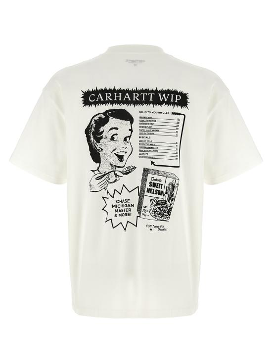 25SS 칼하트 WIP 반팔 티셔츠 I03464400AXX White Black - CARHARTT WIP