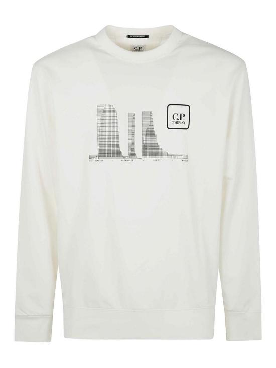 25SS 씨피 컴퍼니 긴팔 티셔츠 18CLSS051A006452W103 GAUZE WHITE DOM