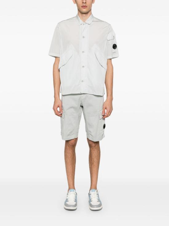 25SS 씨피 컴퍼니 폴로 티셔츠 18CMOS035A005904G800 BLUE FOX DOM - C.P. COMPANY