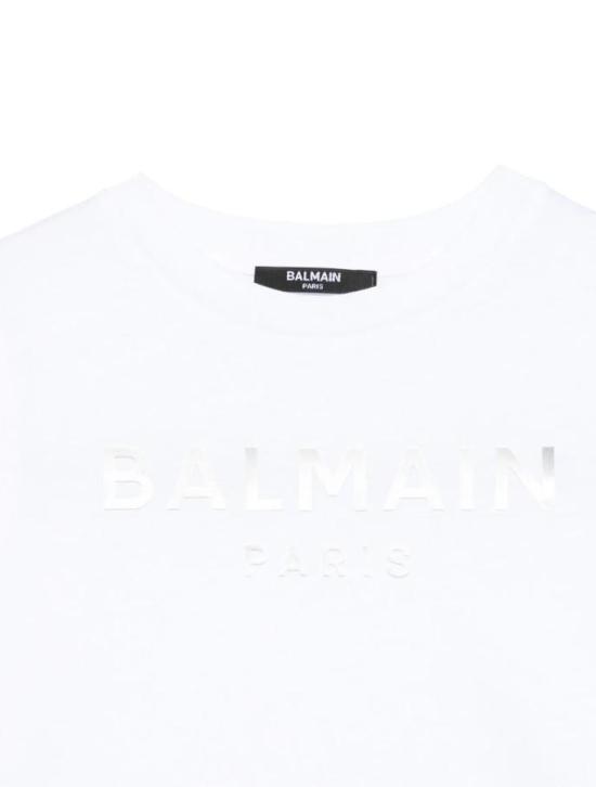 25SS [키즈] 발망 탑 BW8B42 Z0082 100AG White - BALMAIN
