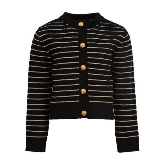 25SS [주니어] 발망 가디건 BW9A20 Z2842 930OR Black