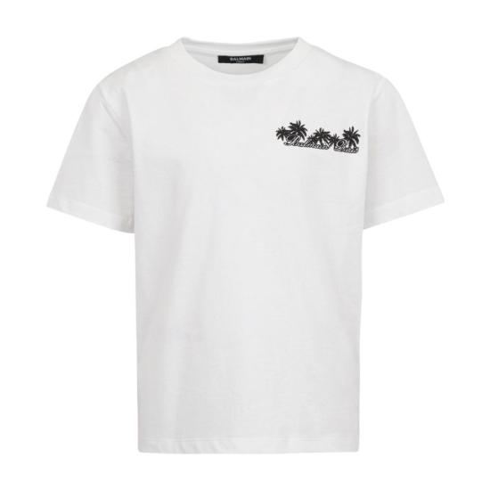 25SS [키즈] 발망 폴로 셔츠 BW8R11 Z0057 100 White