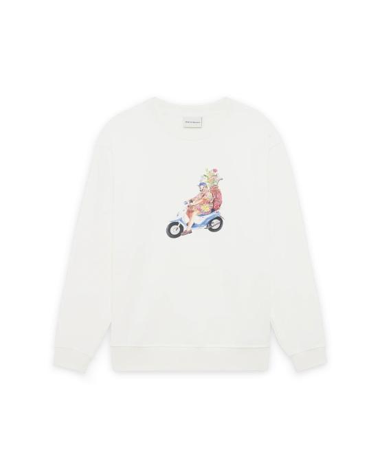 25SS 드롤드무슈 긴팔 티셔츠 G SW162 CO127 OW OW OFF WHITE