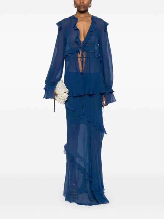 25SS LES FILLES D'EVA 롱 스커트 8210 BLUNAVY Blue - OTHER BRANDS