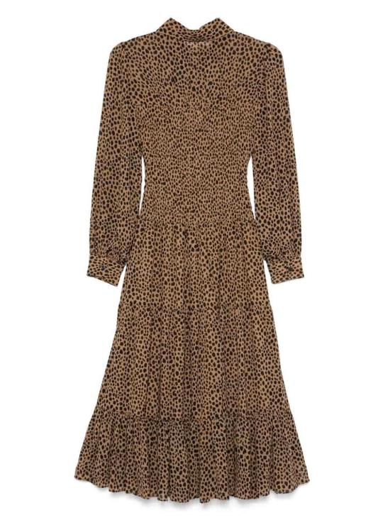  마이클 코어스 미디 원피스 MR582L7GRY214 Brown - MICHAEL KORS