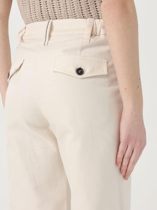 25SS 브루넬로 쿠치넬리 스트레이트 팬츠 ML145P8833 C9002 White - BRUNELLO CUCINELLI