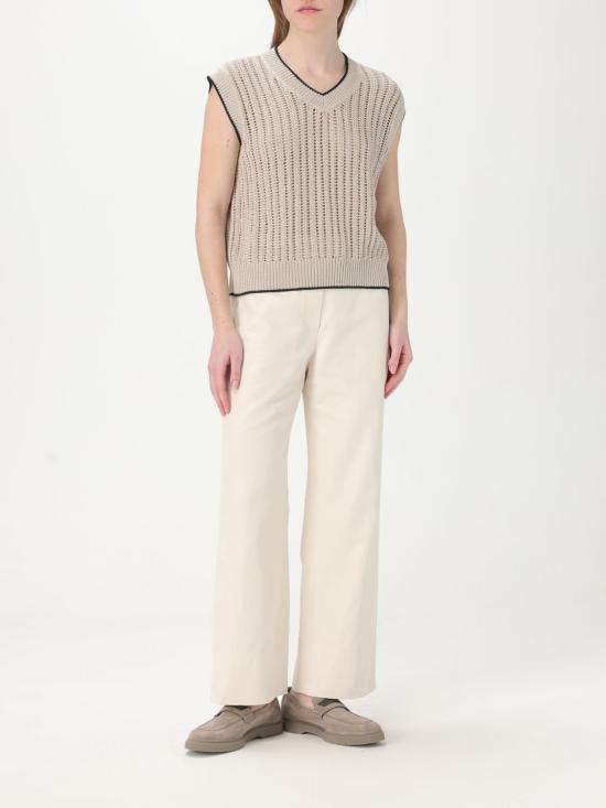 25SS 브루넬로 쿠치넬리 스트레이트 팬츠 ML145P8833 C9002 White - BRUNELLO CUCINELLI