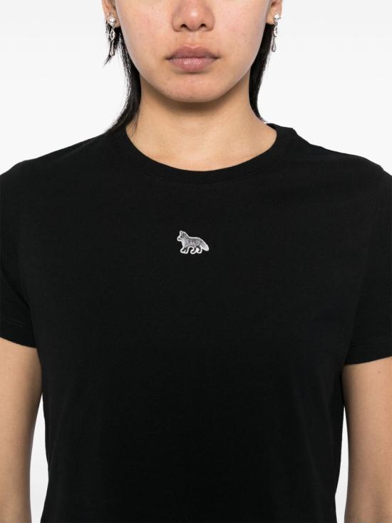  메종키츠네 베이비 폭스 패치 베이비 티셔츠 MW00105KJ0008P199 BLACK DOM - MAISON KITSUNE