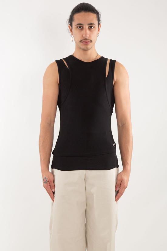 25SS 엘리엇에밀 민소매 티셔츠 M 09 130 BLK01 Black