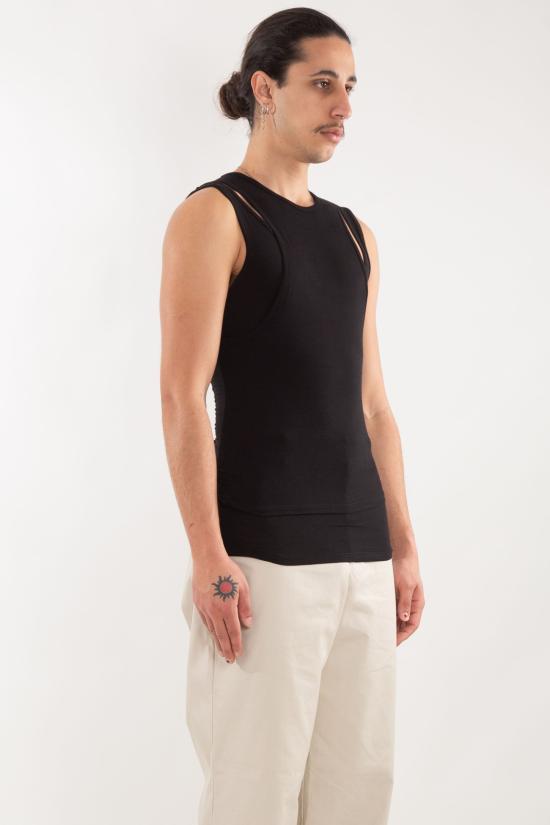 25SS 엘리엇에밀 민소매 티셔츠 M 09 130 BLK01 Black - HELIOT EMIL