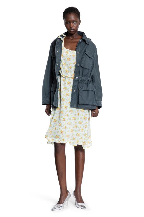  프라다 미디 원피스 P3P4815X6F0010 White - PRADA