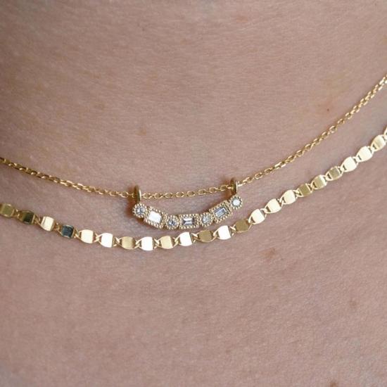  제니 권 디자인스 목걸이/팬던트 제니 권 디자인 다이아몬드 퓨전 네크리스 14K 옐로우/14K 로즈/14K 화이트 - JENNIE KWON DESIGNS