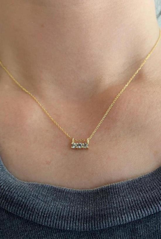  제니 권 디자인스 목걸이/팬던트 제니 권 디자인 그린 사파이어 3S 네크리스 - JENNIE KWON DESIGNS