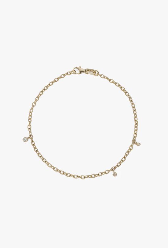  제니 권 디자인스 팔찌 제니 권, 그린 사파이어 다이아몬드 문 드롭 브레이슬릿 디자인