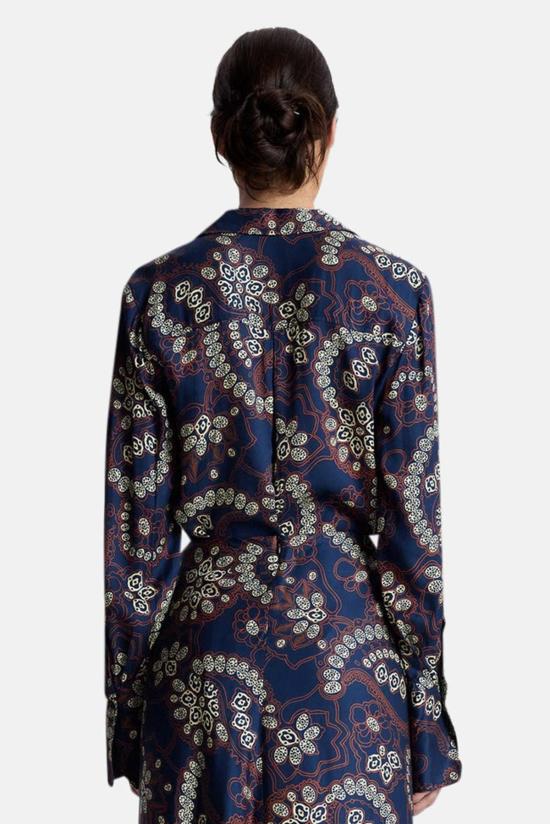  에이엘씨 블라우스 A.L.C. 에이든 탑 네이비/크림 - A.L.C.