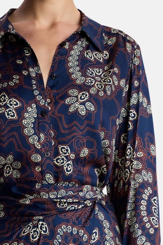  에이엘씨 블라우스 A.L.C. 에이든 탑 네이비/크림 - A.L.C.