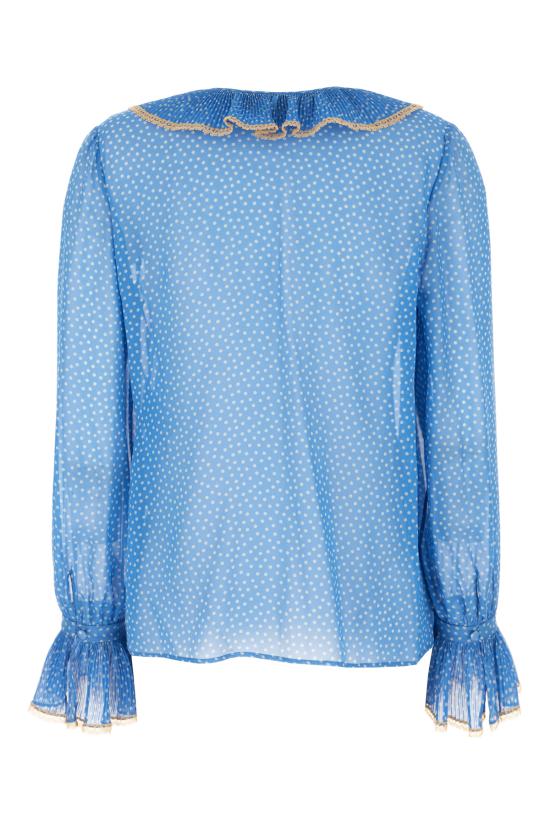 25SS 발렌티노 가라바니 MICRO POIS 마이크로포이즈 블라우스  6B0AB7H19B7 DEP CERULIA BETULLA - VALENTINO GARAVANI