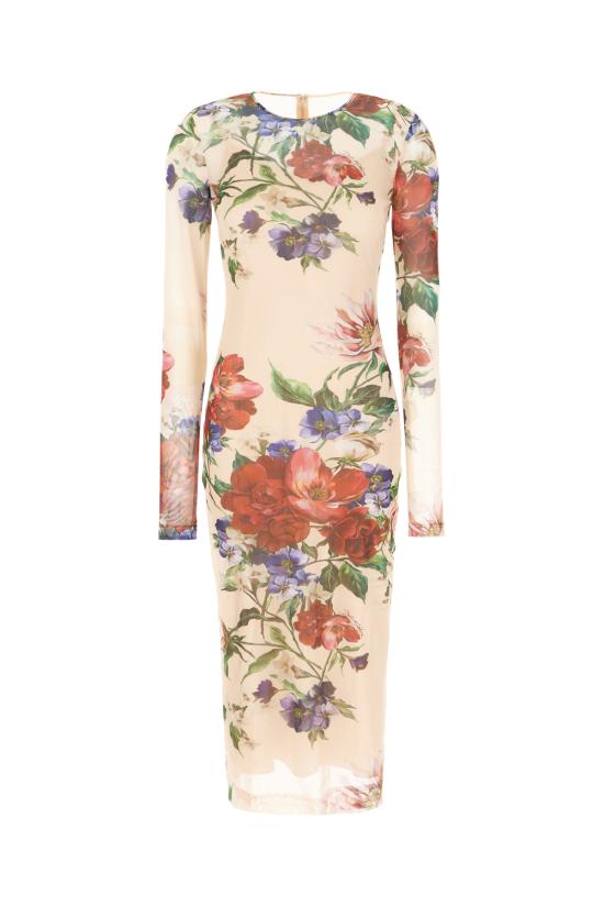 25SS 돌체앤가바나 미디 원피스 F6IAPTFSUBV H25PR BOUQUETFIORIANTICHIFONDONUDE