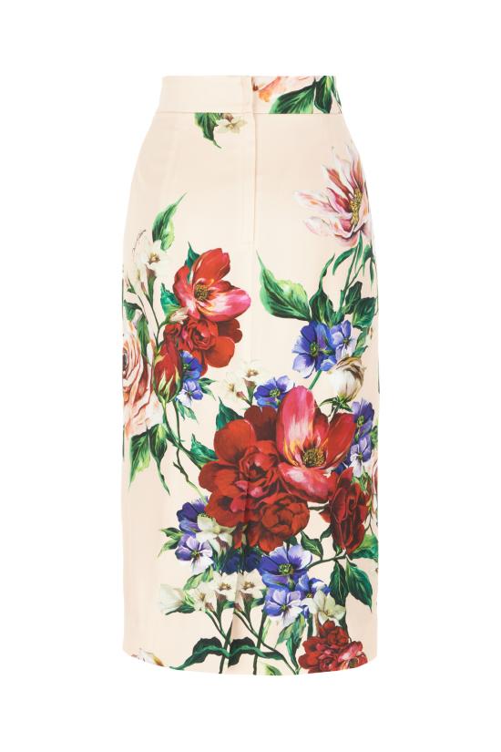 25SS 돌체앤가바나 숏 스커트 F4BCATFSIB5 H25PR BOUQUETFIORIANTICHIFONDONUDE - DOLCE & GABBANA