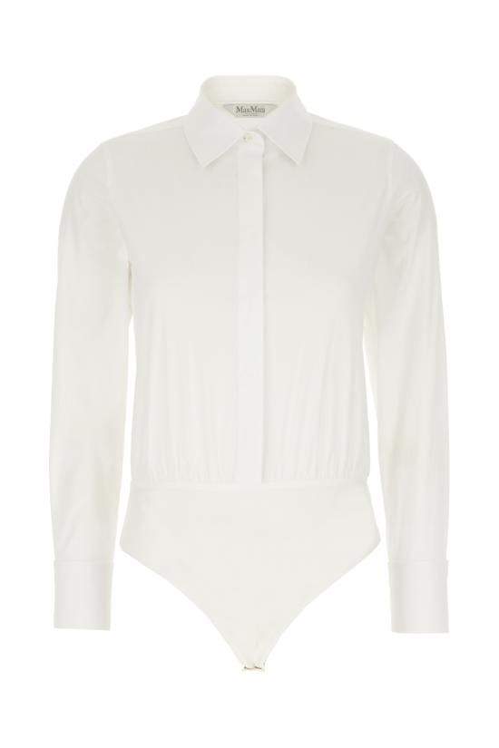 25SS MAX MARA PRIMA LINEA 바디수트 티셔츠 ANGORA123 001 BIANCO OTTICO