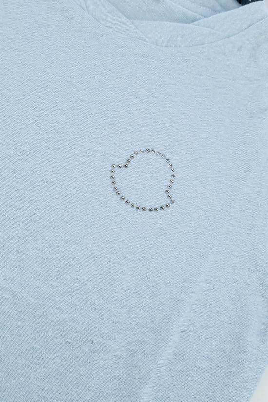 25SS [키즈] 몽클레어 티셔츠 8C0003689AXM 70E Azzurro - MONCLER