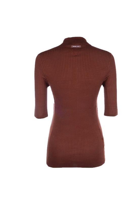 25SS 프라다 폴로 티셔츠 P24N2U16SU F0033 Ruggine - PRADA