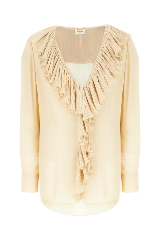 25SS 생로랑 블라우스 820973Y3K45 9520 BEIGE VINTAGE