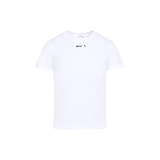 25SS 알라이아 반팔 티셔츠 AA9H0431J0105 000 BLANC