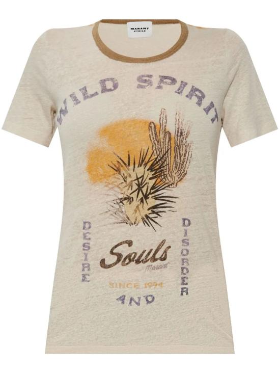 25SS 이자벨마랑에뚜왈 반팔 티셔츠 TS0016FAC1N03E ECSD ECRUSAND