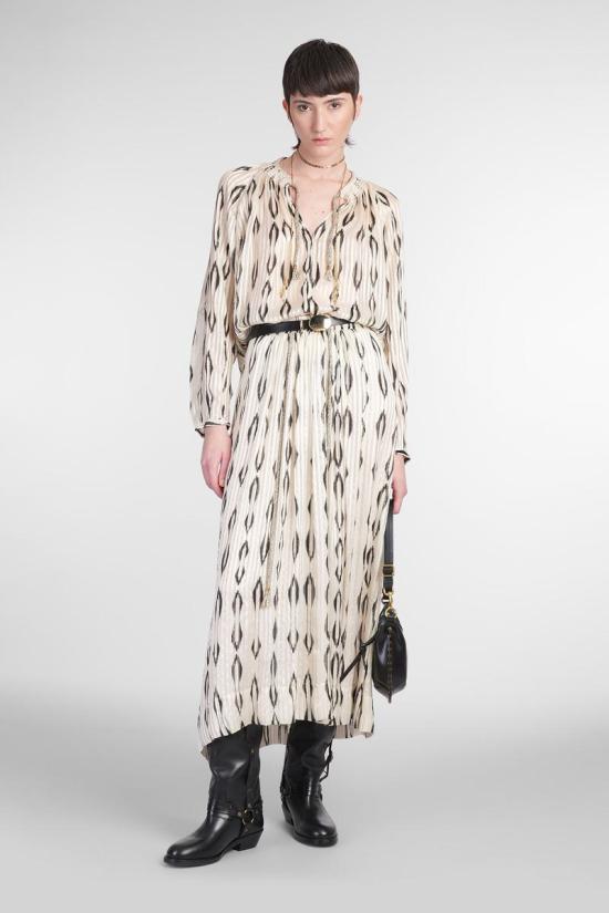 25SS 이자벨마랑 롱 스커트 413931 JU0332FA C1J16I Beige - ISABEL MARANT