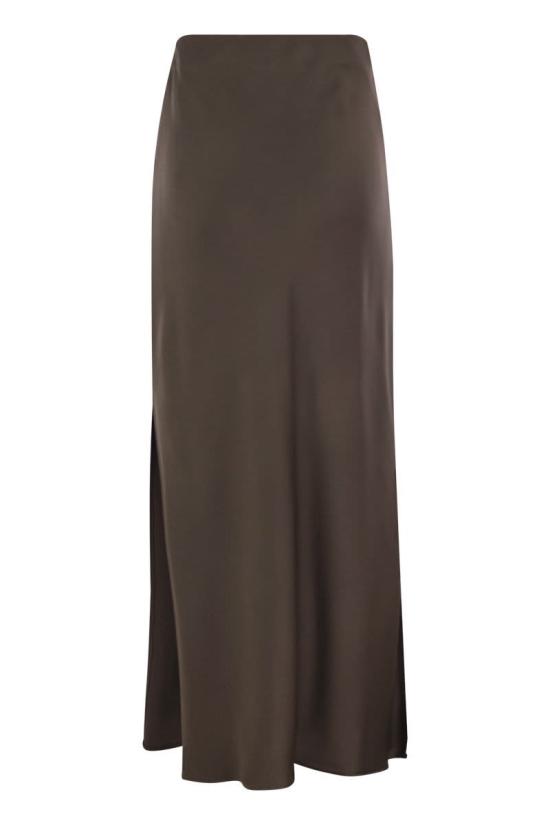 25SS 브루넬로 쿠치넬리 롱 스커트 M0H38G3396C2925 BROWN - BRUNELLO CUCINELLI