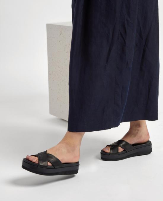  Coclico Spring Summer 2025 뮬/슬리퍼 코클리코 도트 웨지 블랙 - COCLICO