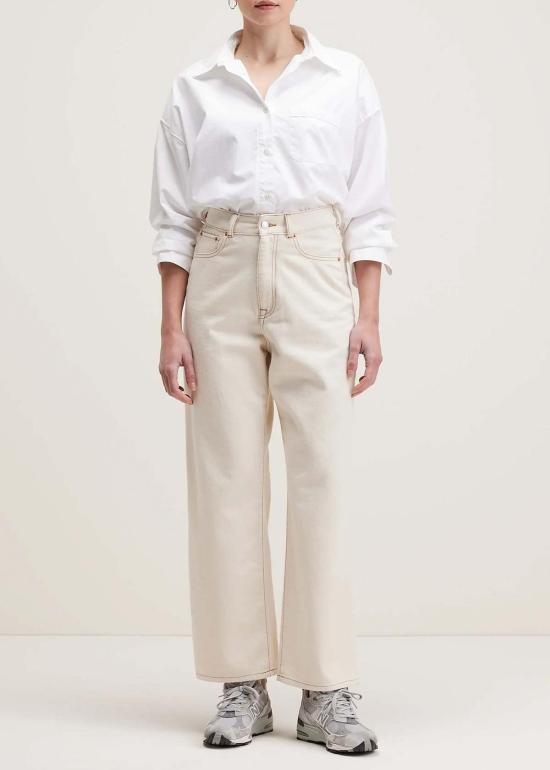  벨로즈 스트레이트 팬츠 포커 진 내추럴