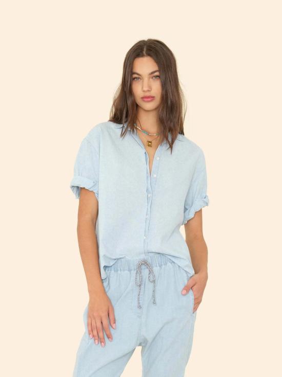  시레나 셔츠 채닝 셔츠 에어 블루 - XIRENA